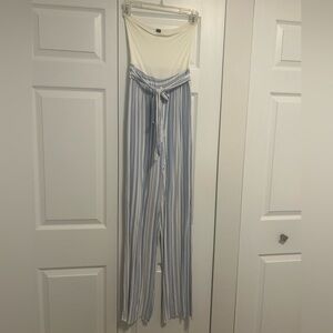 Windsor Blue and White Striped Jumpsuit